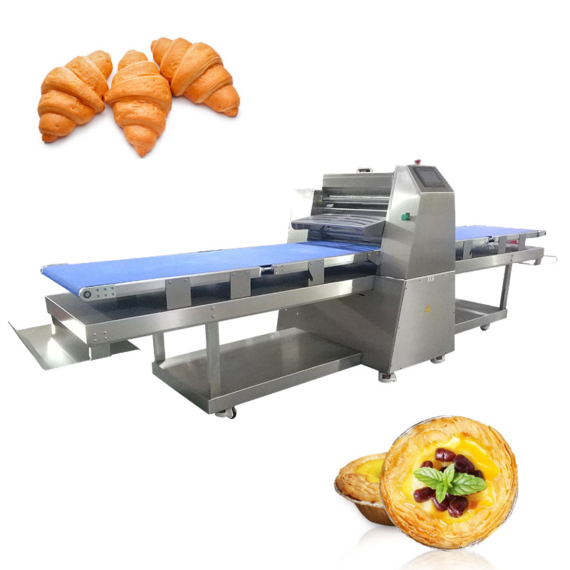 630mm width belt Commercial Bread Baking Equipment Full Automatic pizza dough rolling machine Croissant Dough Sheeter