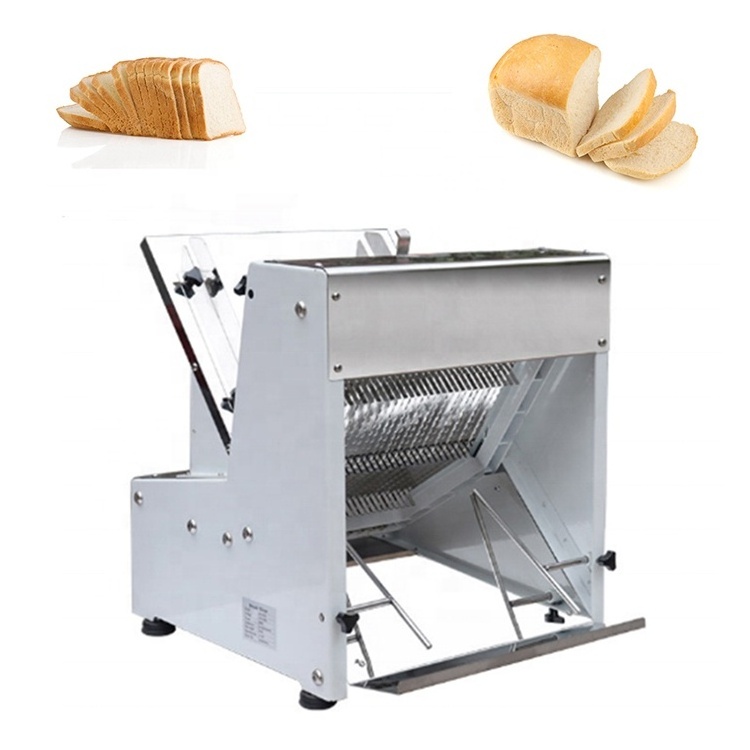 Hot Sale Electric Mechanical Mini Hamburger Bread Loaf Slicer Cutting Machine For Homemade Bread