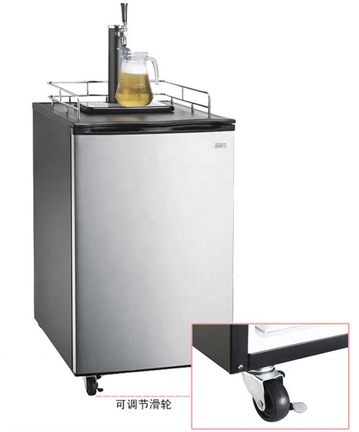 170L Two Beer Faucets Laptop Beer Keg Cooler Dispenser Machine