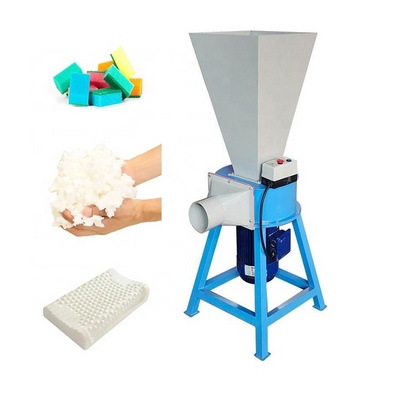 vertical scrap sponge waste foam cutting foam crushing grinding machine clothes latex shredder memory sponge crusher machine