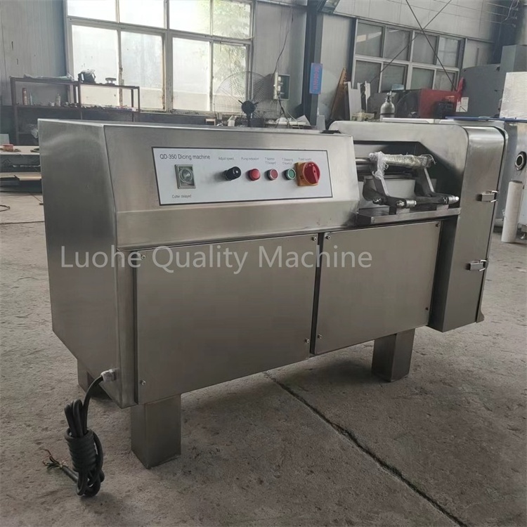 Electric Industrial Beef Dicer / Diced Frozen Meat Cutting Machine