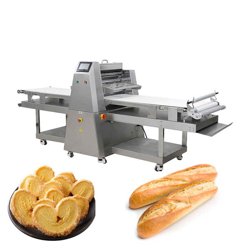 630mm width belt Commercial Bread Baking Equipment Full Automatic pizza dough rolling machine Croissant Dough Sheeter