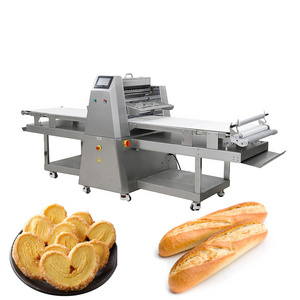 630mm width belt Commercial Bread Baking Equipment Full Automatic pizza dough rolling machine Croissant Dough Sheeter