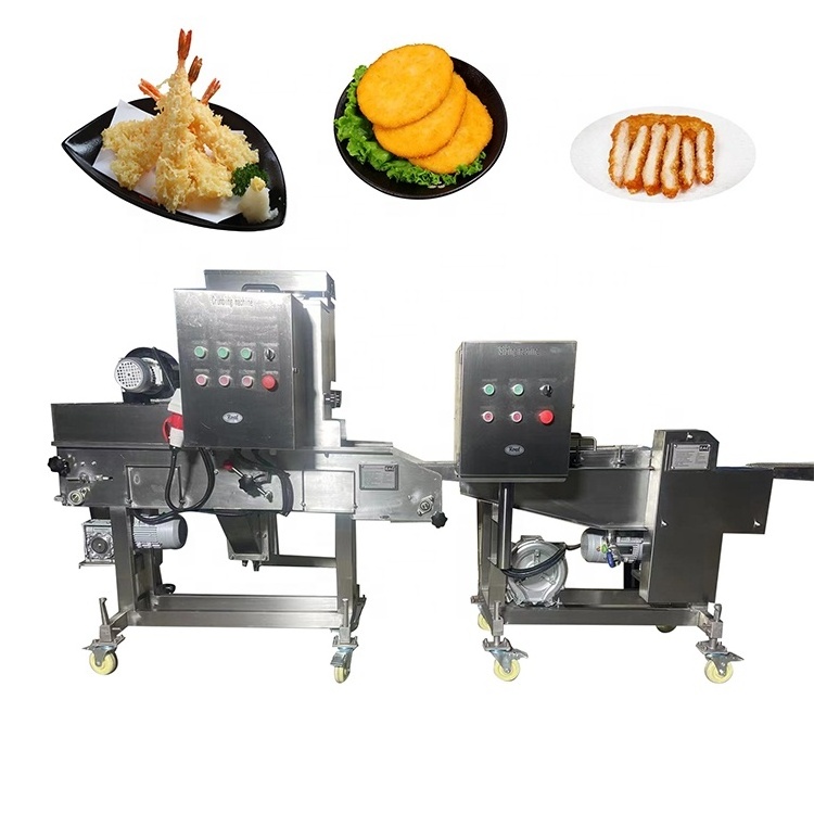 fried chicken breading batter breadcrumb coating machine shrimp powder battering machine pork beef bread crumb coating machine