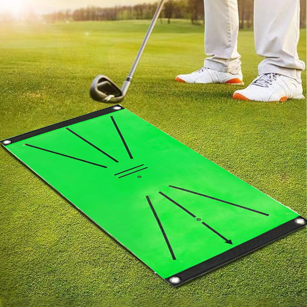 QTMAT Golf Training Mat Swing Detection Batting Pad Mini Golf Portable Putting Practice Hitting Mat Golf Mats