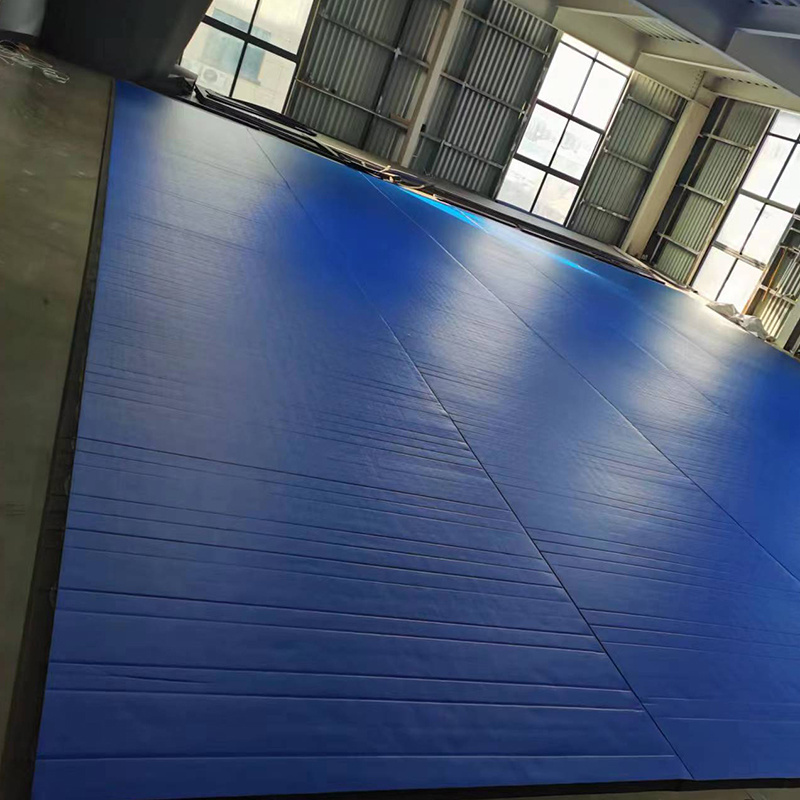 QTMAT wholesale custom roll out BJJ pvc tatami surface mat used wrestling jiu jitsu mma mats