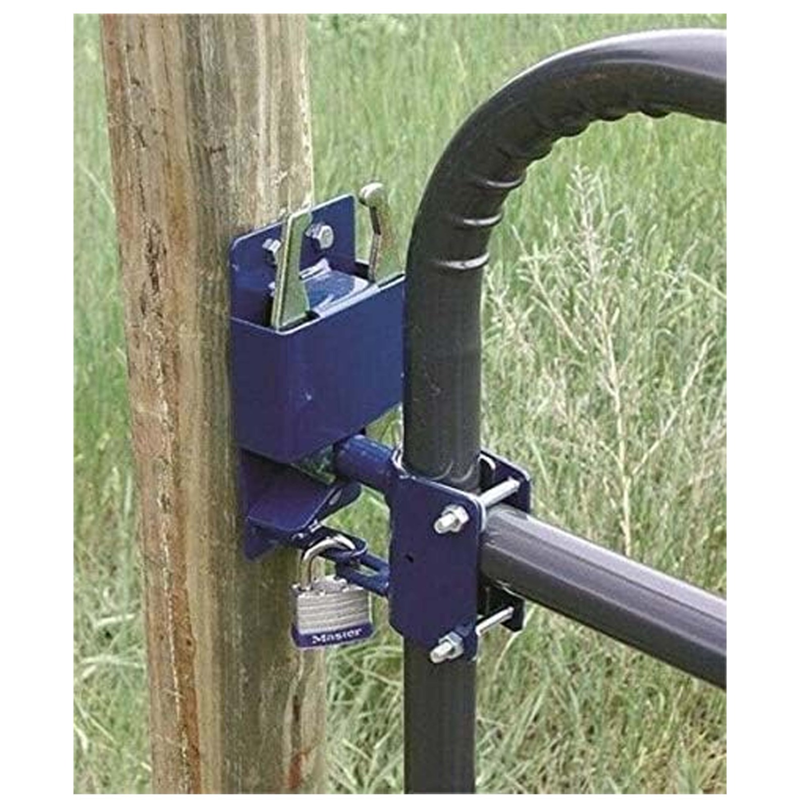 Two Way Lockable Gate Latch, Blue. Perfect for Farms, Pastures, and Ranches. Part Number S16100100 (Pack of 2)