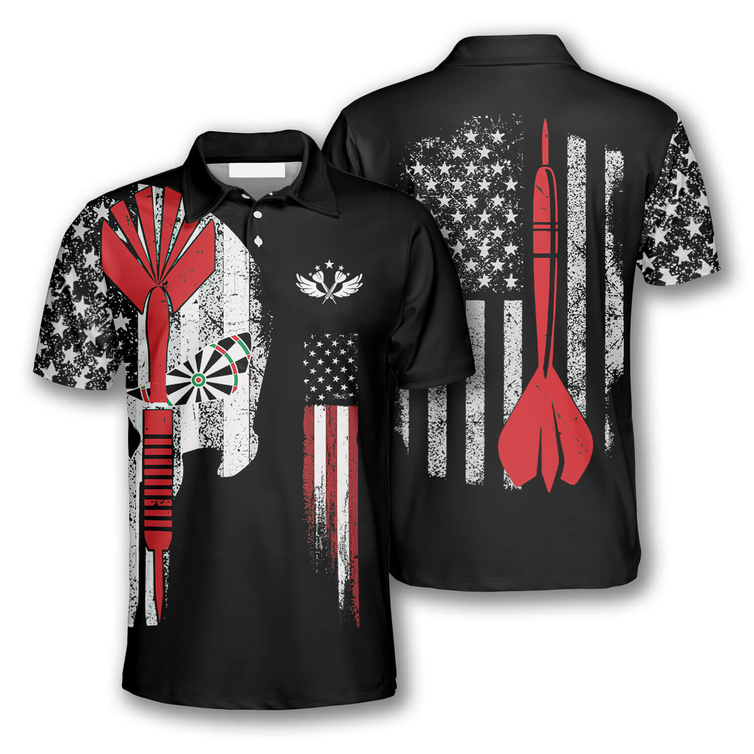 Design your own high quality dart shirts jersey men's darts shirts customized dart shirts