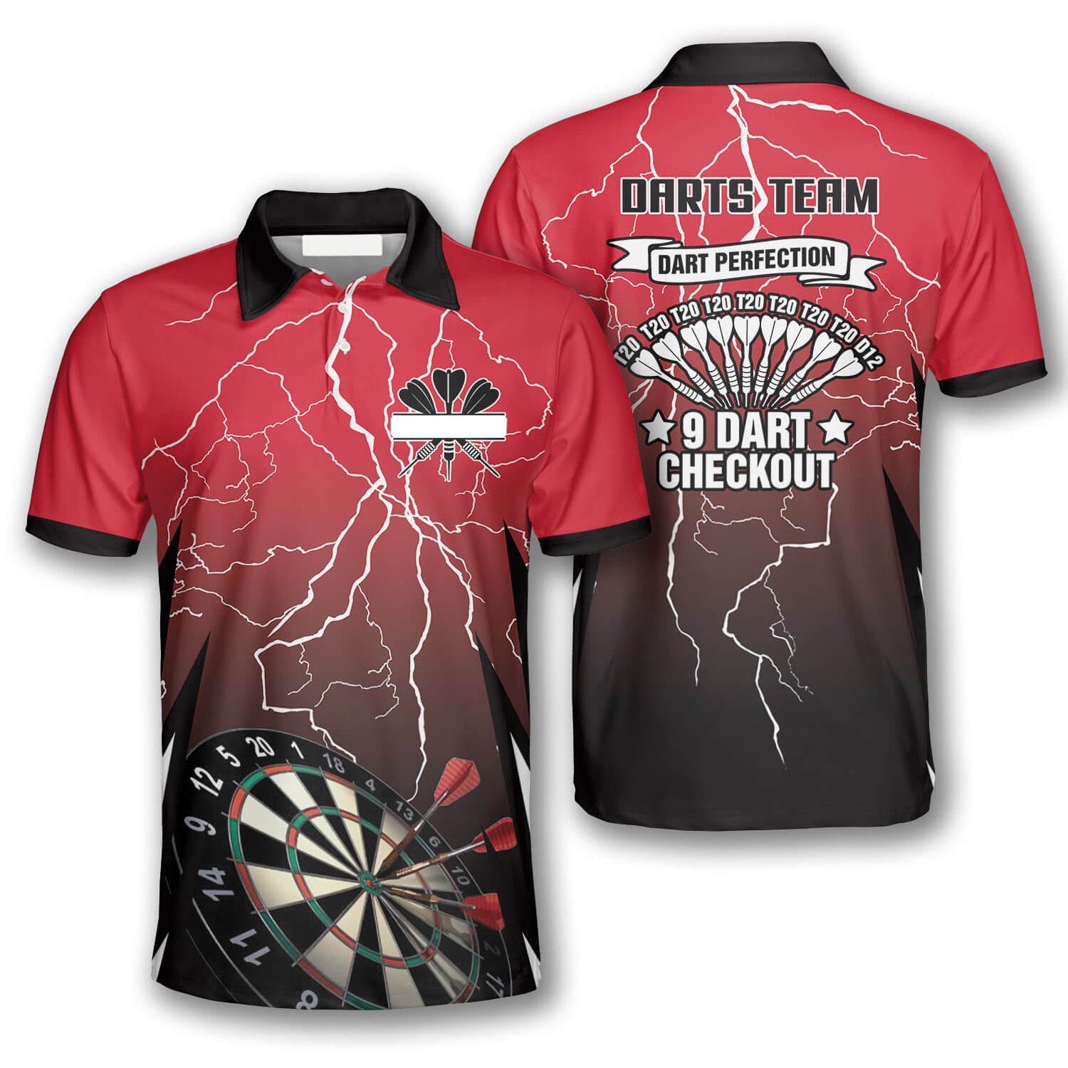 The New Listing Quick Dry Sublimation Darts Club Polo Tshirt Design Your Own fashion Darts Shirt