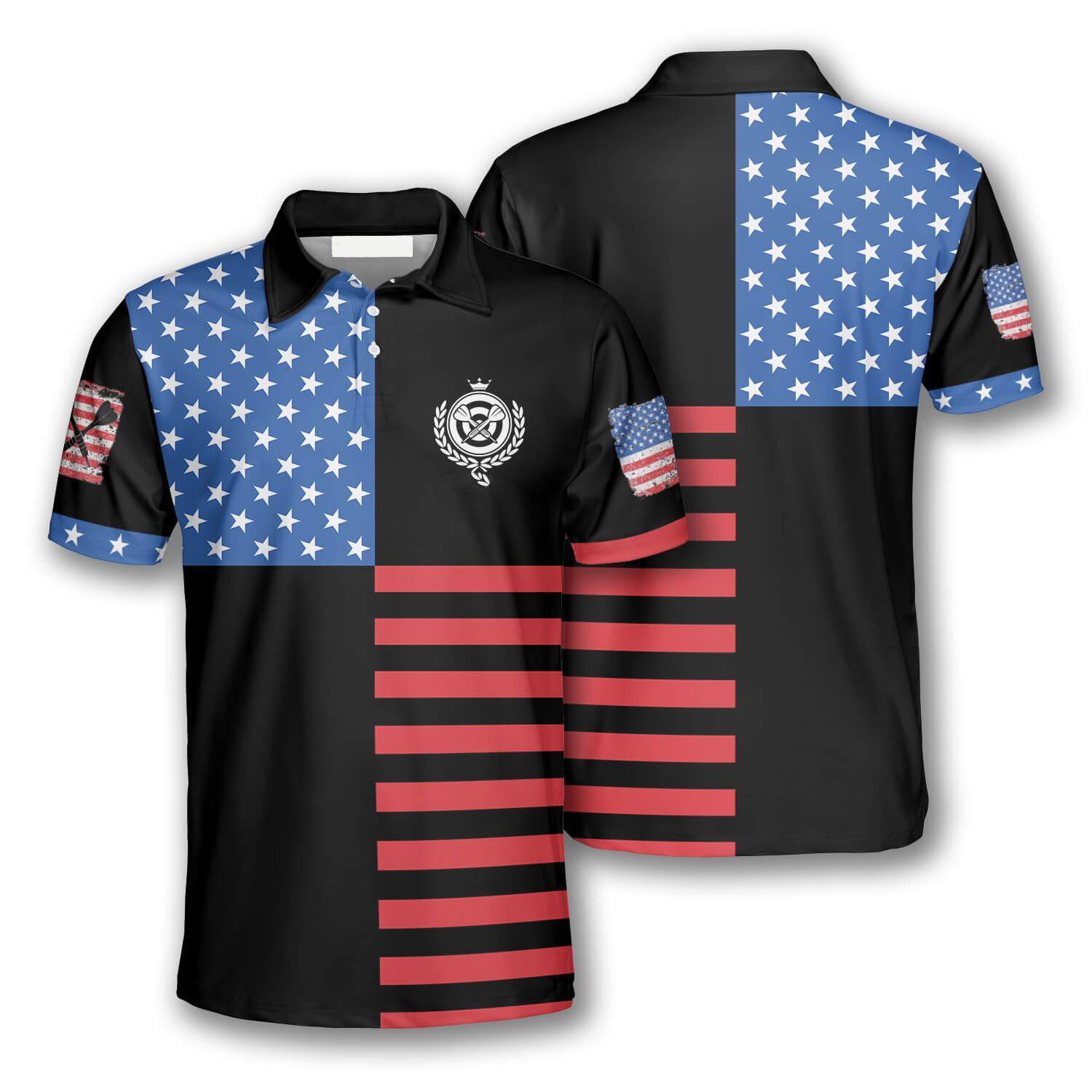 Custom Design Your Own Custom Dart Shirts Jersey Polo With Pockets For Team Sublimated Dart Shirts