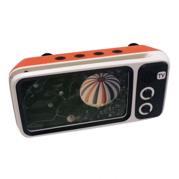 Dropshipping products 2024 Super Bass Mini Portable Wireless TV Style speakers Retro BT Speaker with Phone Holder Amplifier