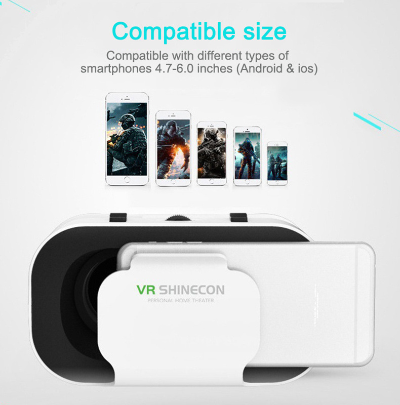 2022 dropshipping VR Glasses Universal Virtual Reality Glasses Mobile Games 360 HD Movies Compatible with 4.7-6.53'' Smartphone