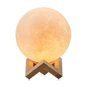 2024 LED Night Light 3D Print Moon Lamp Rechargeable Color Change 3D Touch Moon Lamp for Home Bedroom Decoration Birthday Gift