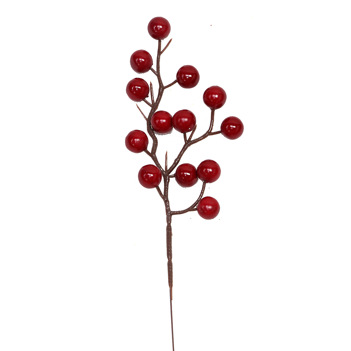 Hot Sale Decoration Artificial Christmas Tree Red Berry Stems Burgundy