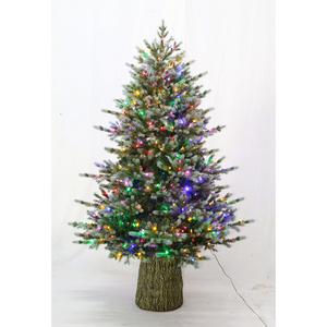 Custom 6 Feet Pre-Lit Double Color Pe Pvc Mixed Artificial Christmas Tree Arboles De Navidad Decoration