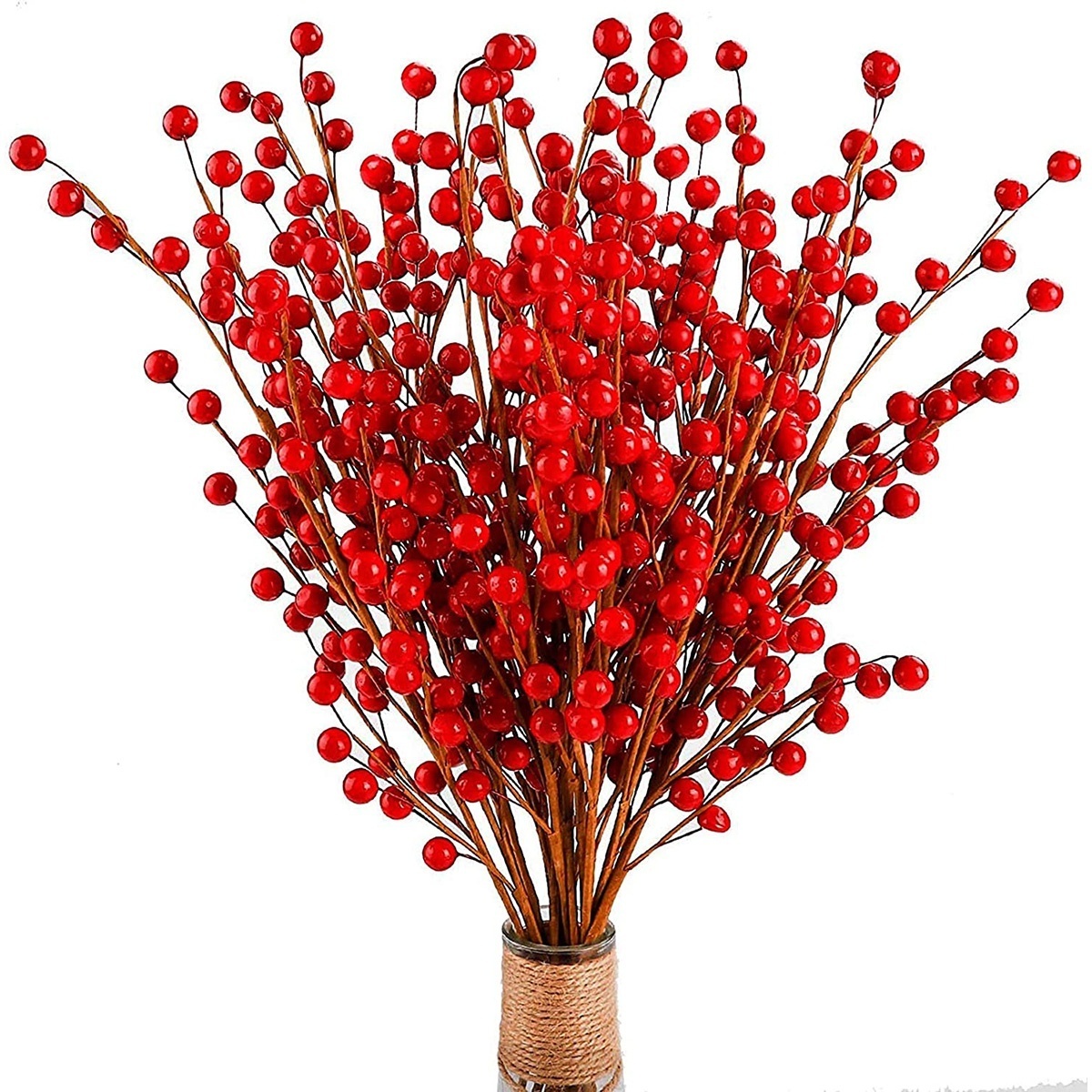 Christmas Tree Decorations Artificial Red Berry Stems Burgundy Great ceremony Christmas Tree Decorations Crafts Wedding Holiday