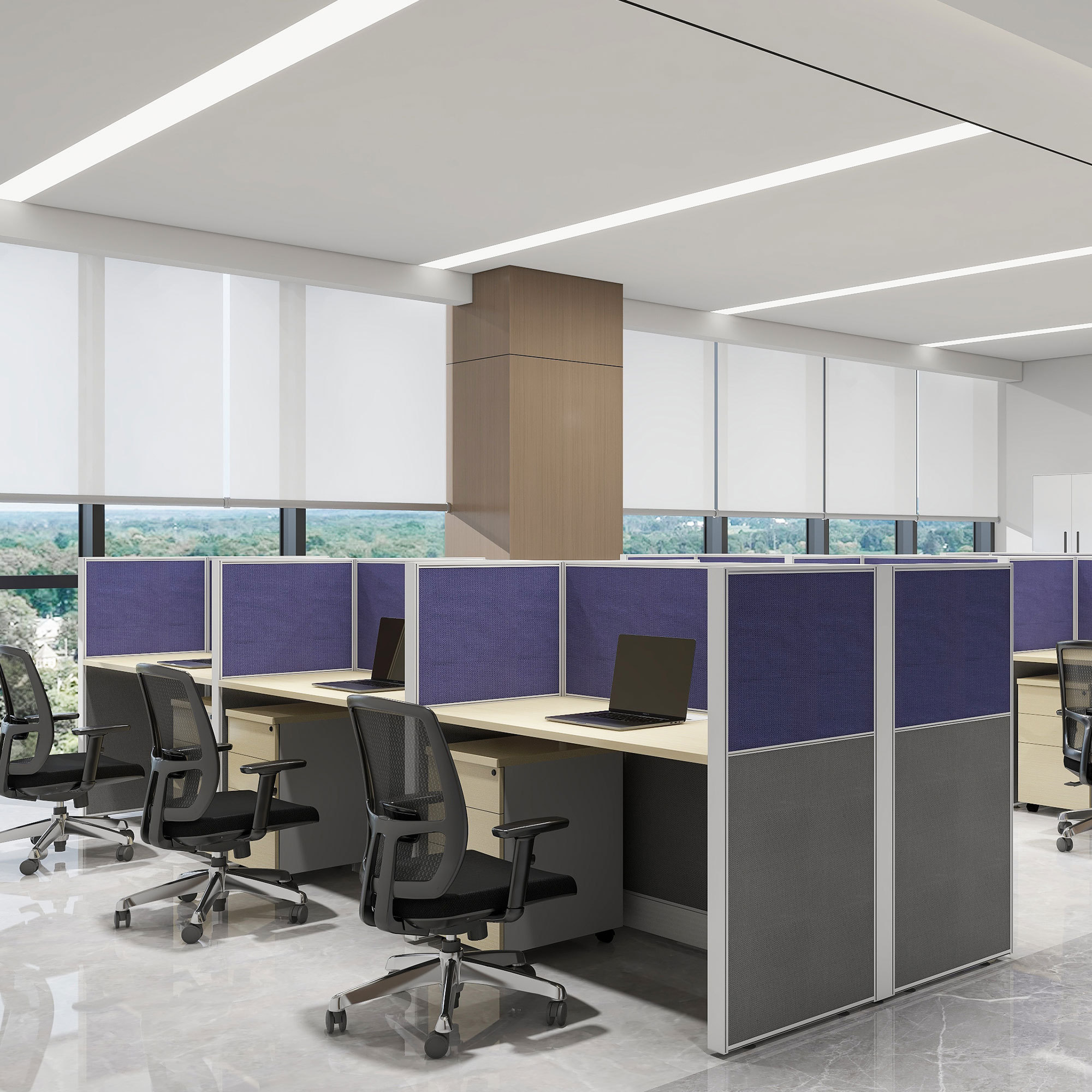 Sremovable Office Partition Glass Walls Cubicles Workstation Table Wooden Design Work Furniture Cubicles Office Partition