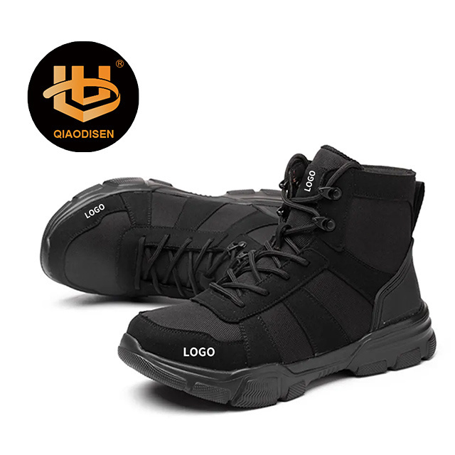 QIAODISEN Good quality steel toe for work boots safety electrician construction waterproof  working boots