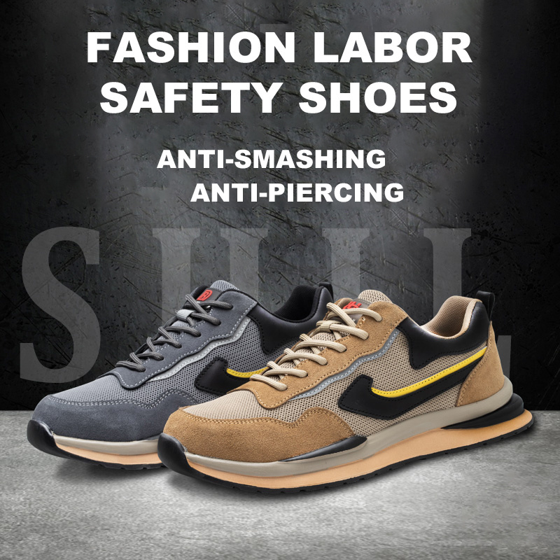 High Quality Cheap Work Sneakers Industrial Steel Toe Anti puncture Safety Shoes for Men