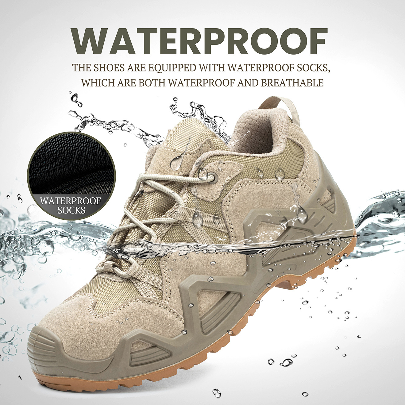 Outdoor custom boots Sports tactical Special boots low top desert waterproof hiking shoes