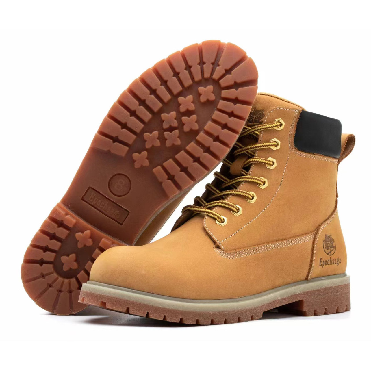 High-grade waterproof first layer cowhide boutique rhubarb boots breathable and comfortable labor protection shoes