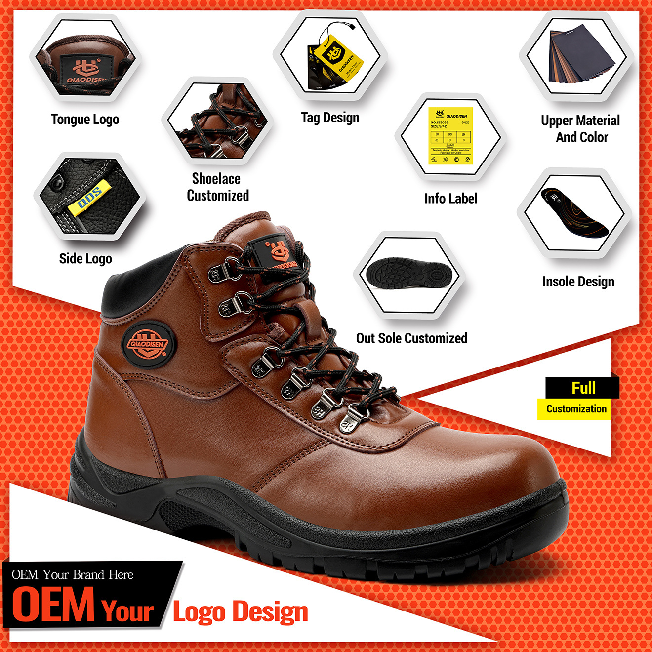 Best Selling Work Boots Non-slip Men Boots In Genuine Leather Shoes Work Boots For Heavy  Duty Work