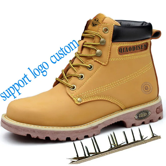 Pure leather boots Goodyear Cowboy boots anti-smashing anti-puncture safety boots steel toe composite toe OEM