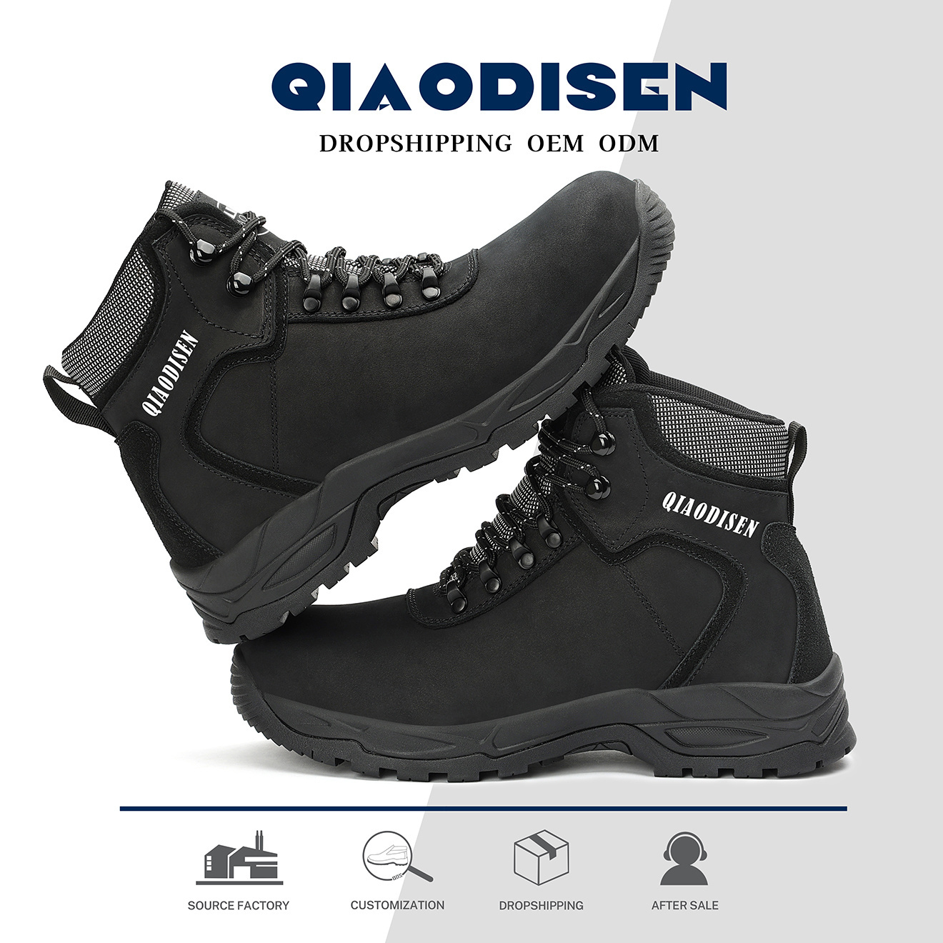 Wholesale Mid Cut Super Light Safety Work Boots Tough Durable Steel Toe Safety Boot for Men