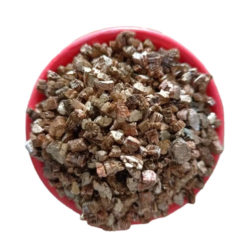 Golden and Slivery Expanded Crude Vermiculite for Agricultural Planting and Nursery Use