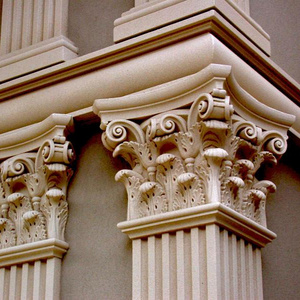 Factory sales high quality durable outdoor large decorative grc decorative corinthian roman column capital for project