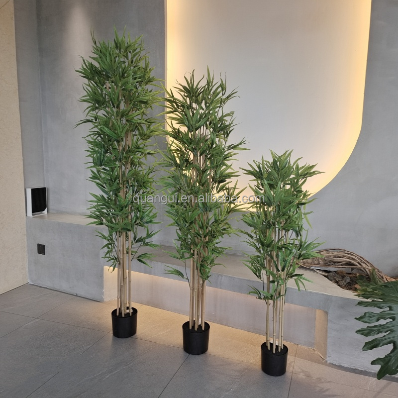 wholesale hot sale artificial bamboo trees and plants for indoor decoration Artifical Plastic Trees Bamboo Plants Fencing