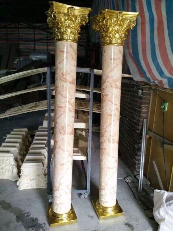 2017 new design light weight stone marble finished fiberglass architectural columns