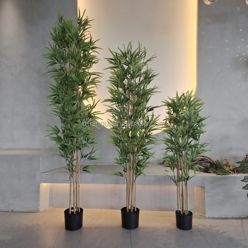 wholesale hot sale artificial bamboo trees and plants for indoor decoration Artifical Plastic Trees Bamboo Plants Fencing