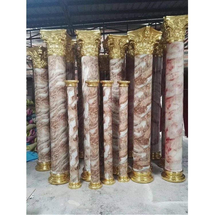 2017 new design light weight stone marble finished fiberglass architectural columns