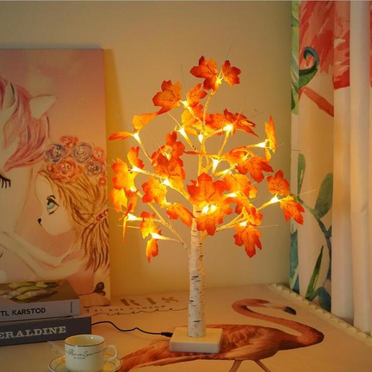 24 Lights USB Maple Tree Lights Christmas Easter Thanksgiving Holiday Decoration