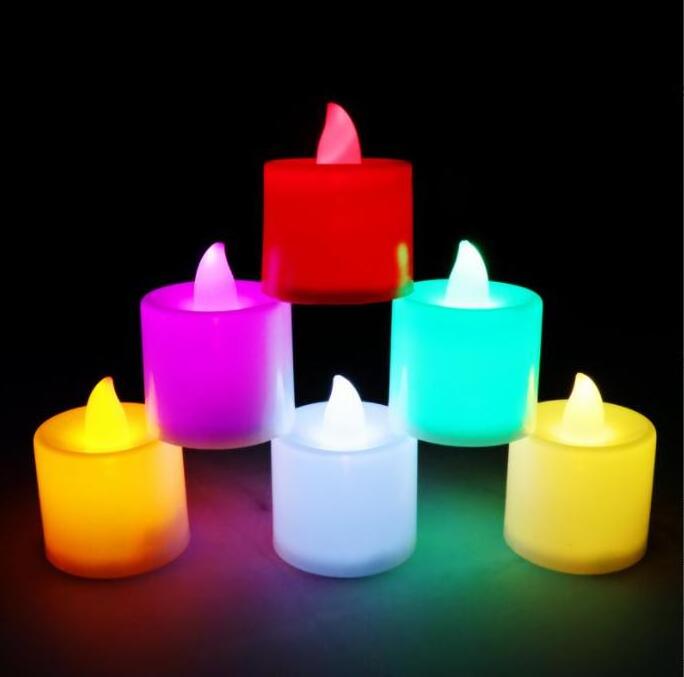 LED Colorful Battery Operated Electric Flameless Candle Lights LED Tea Light