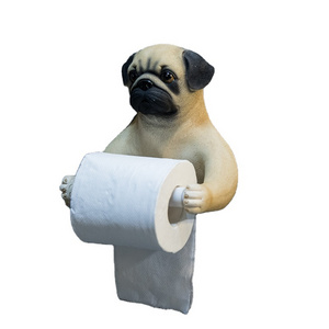 Wall mount bathroom toilet paper holder resin animal roll paper holder for toilet