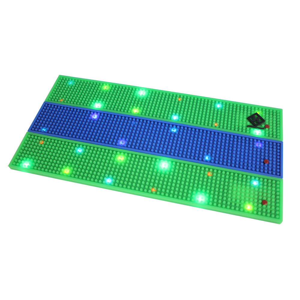 Hot Selling Factory Coasters For Drinks Absorbent Bar Mat Rubber With Logo Led Light Bar Mat