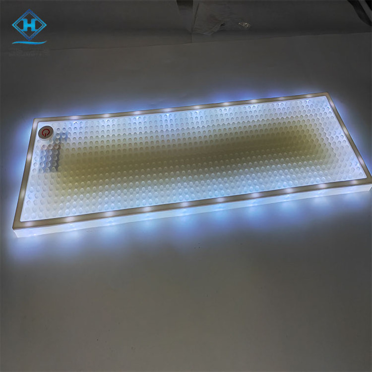 Hot Selling Factory Coasters For Drinks Absorbent Bar Mat Rubber With Logo Led Light Bar Mat