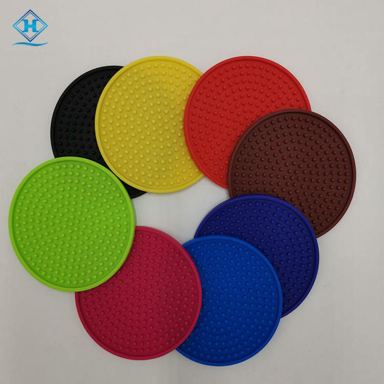 2023Hot Sale Eco-Friendly Material whiskey cup Round Bar Mat anti slip waterproof Round Bar Mat