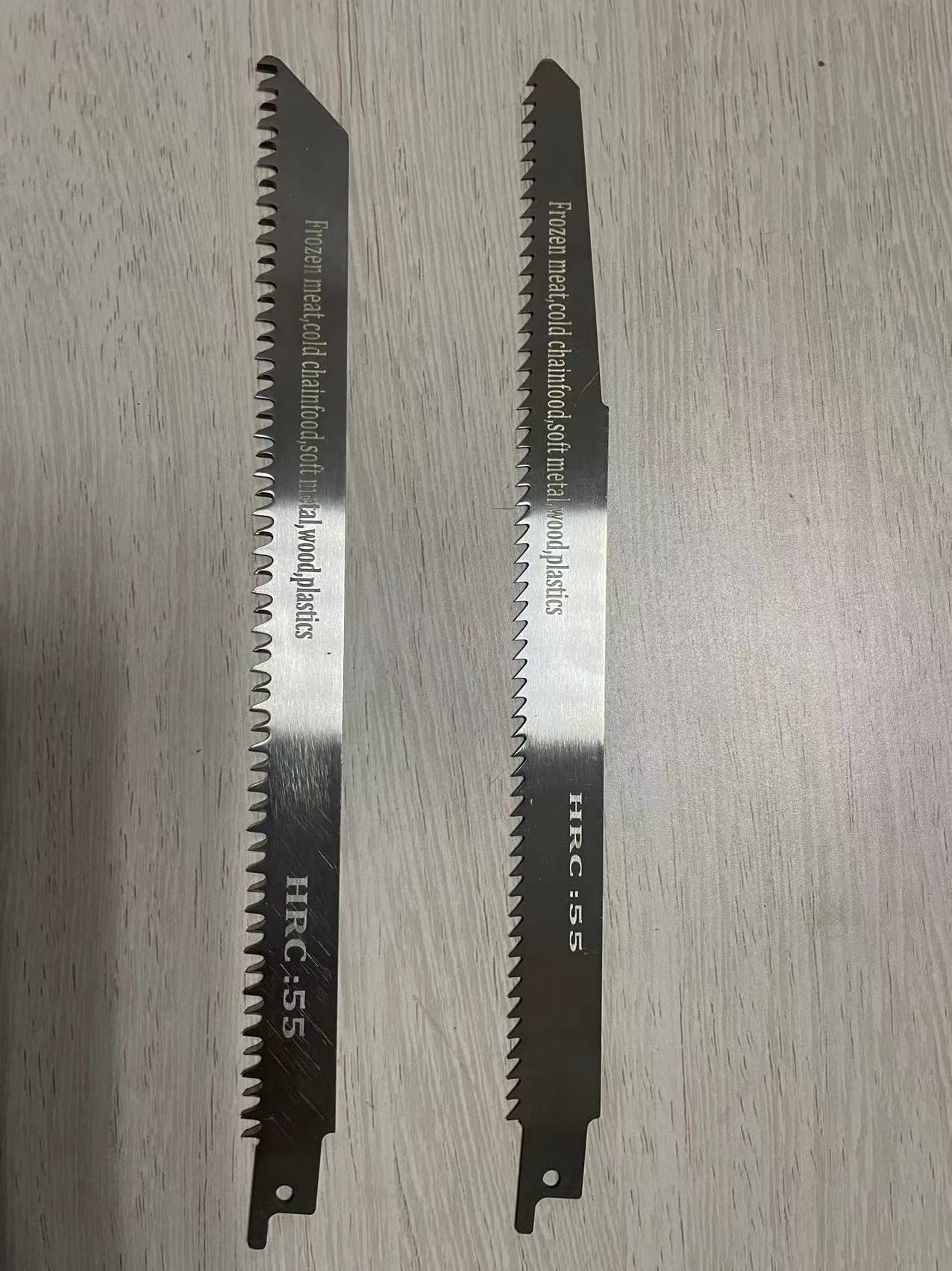 new products food grade cut blade Stainless Steel Reciprocating saw blades HRC 55 for frozen meat ice cubes metal wood plastic