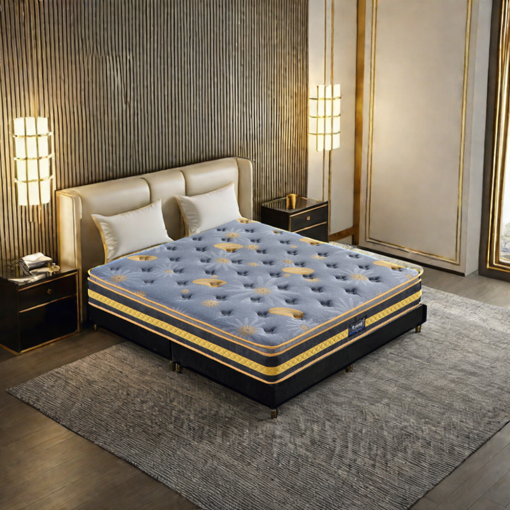 Factory wholesale double pocket spring mattresses High quality latex mattresses Hotel bedroom king mattresses