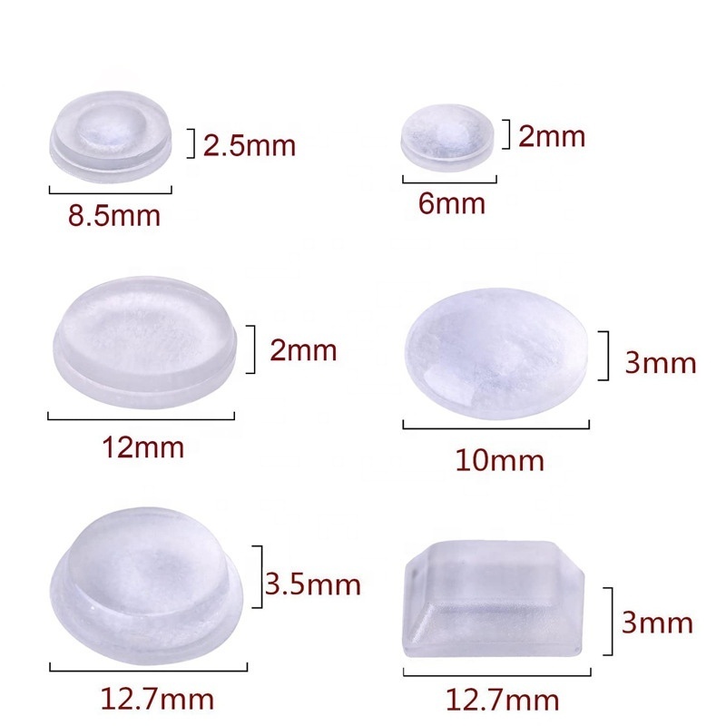 Pre Cut Round Square Self Adhesive EVA Felt Rubber Antislip Foam Pad Gasket Ring Washer Silicone Furniture Hemisphere Bumper