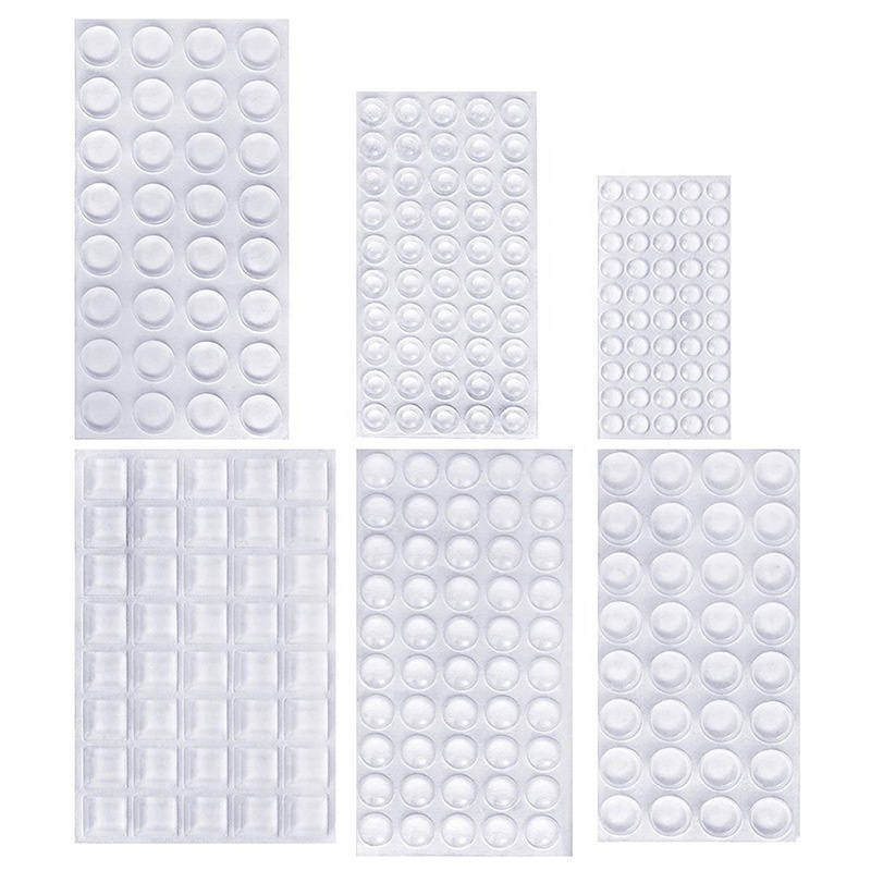 Pre Cut Round Square Self Adhesive EVA Felt Rubber Antislip Foam Pad Gasket Ring Washer Silicone Furniture Hemisphere Bumper