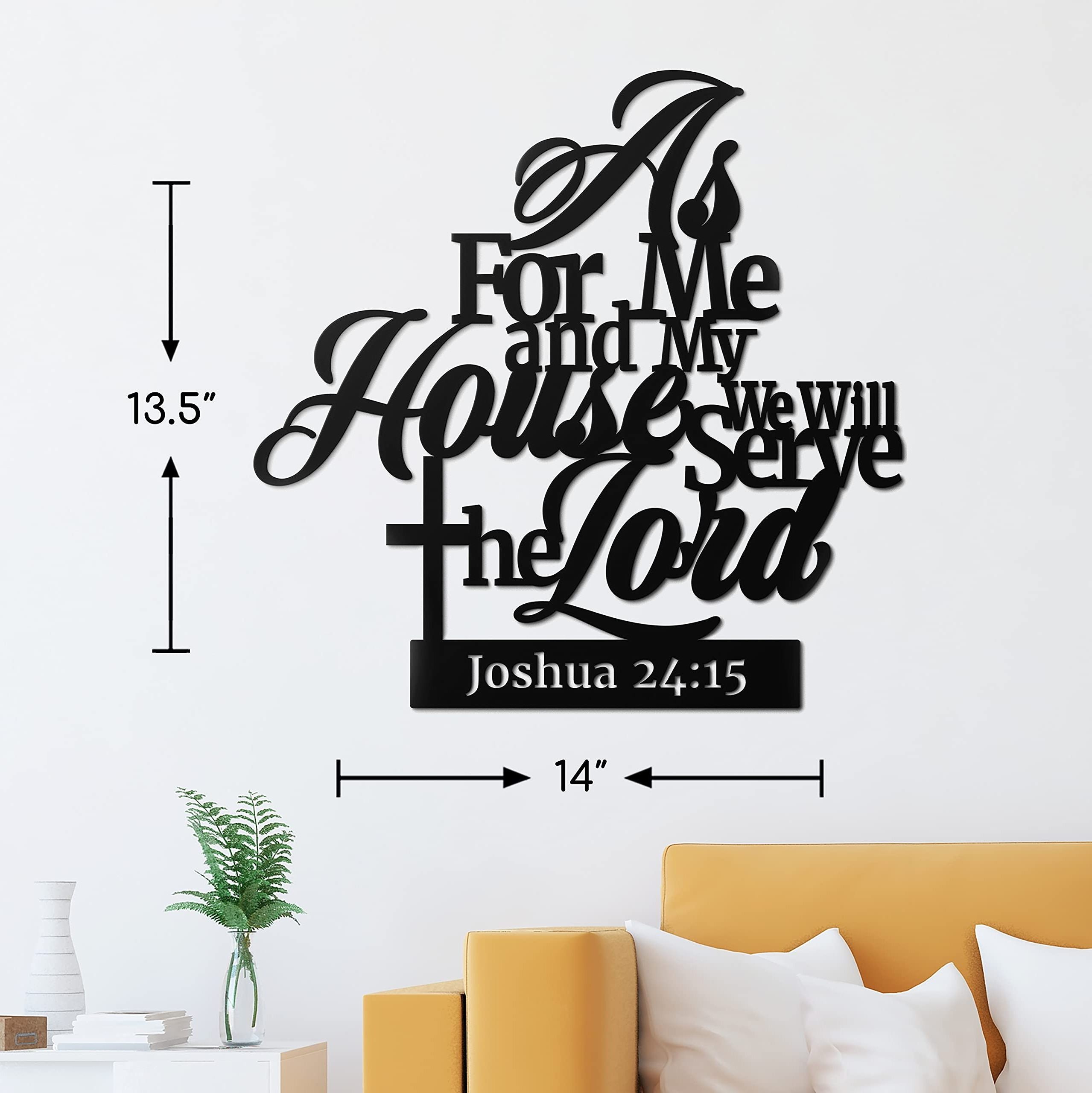 Metal Bible Verses Wall Decor As For Me And My House Christian Wall Decor