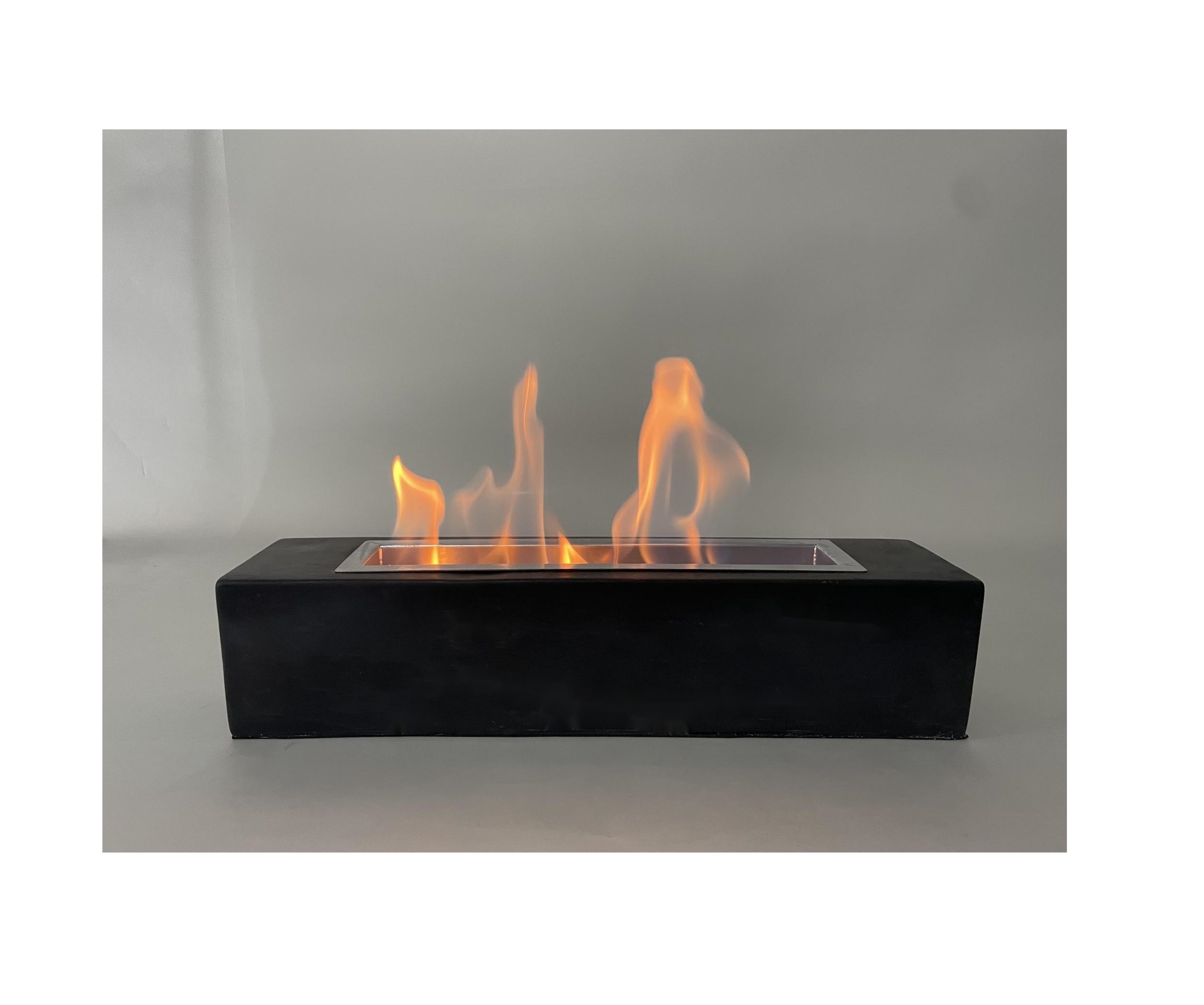 Large Rectangle Tabletop Fire Pit - Portable Bio ethanol Fireplace for Indoor and Garden