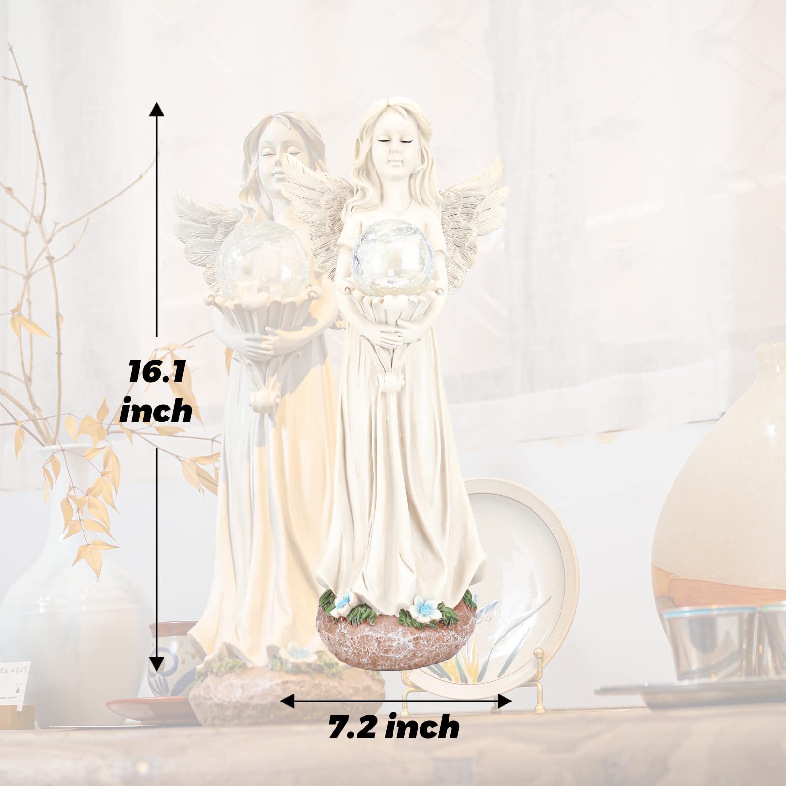 Guardian Angel Statue for Garden Statue, Gardening Gifts for Mom Grandma Lawn Ornaments Figurines for Outdoor Decor