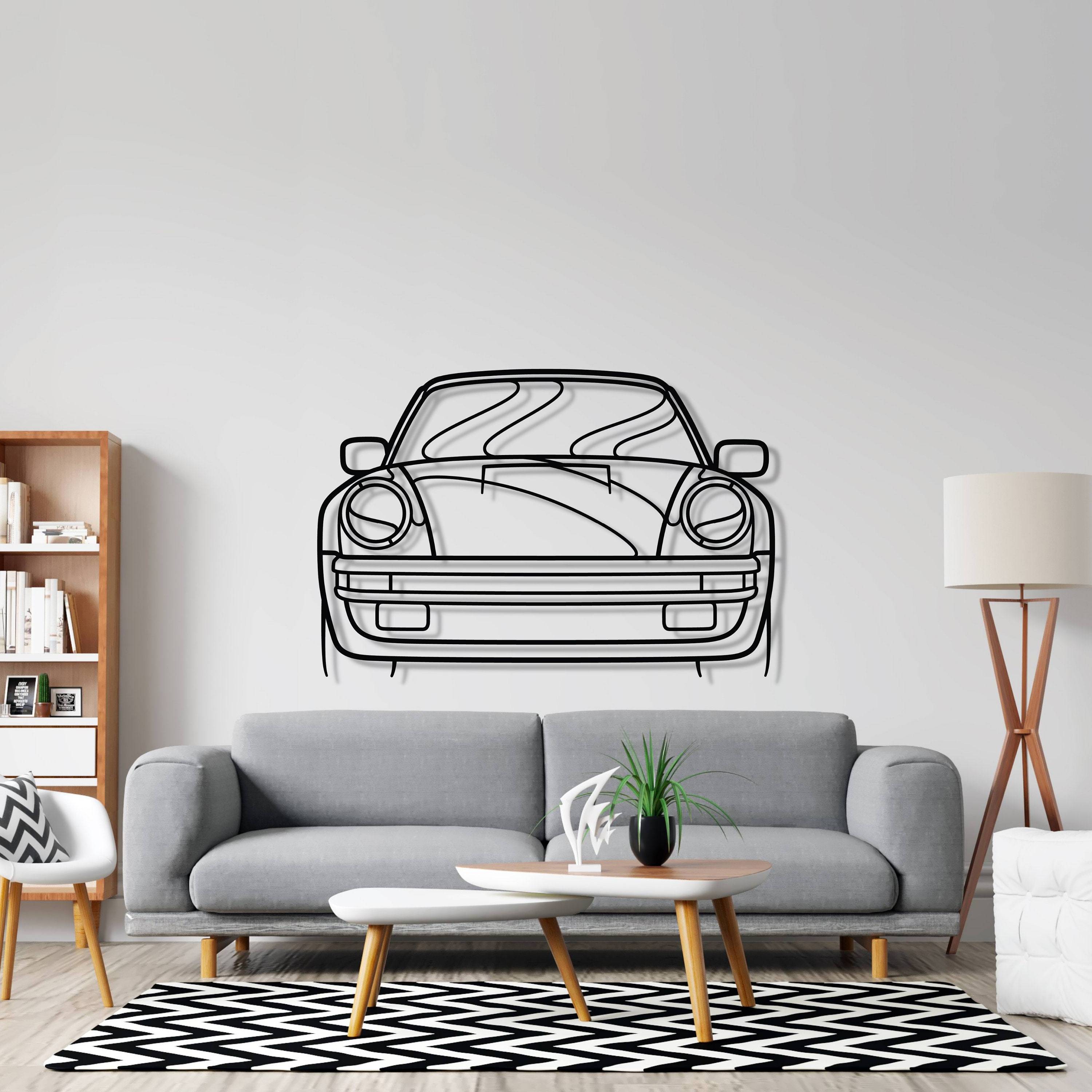 Metal Car Silhouette Metal Wall Art Hanging Home Dining Room Decor Living Room Bedroom Signs Wall Personalized Decorations