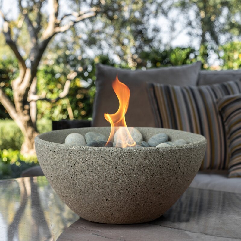 Concrete Gel Tabletop Fireplace Cement Tabletop Fire Pit for Indoor and Outdoor Use