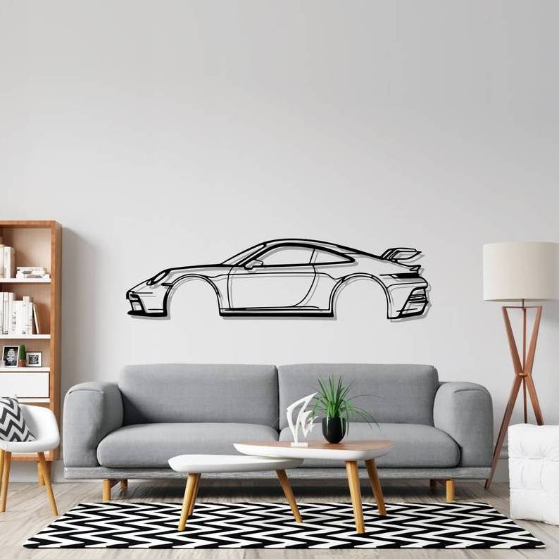 Metal Car Silhouette Metal Wall Art Hanging Home Dining Room Decor Living Room Bedroom Signs Wall Personalized Decorations